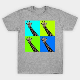 Giraffe long neck. Cute Giraffe Pop Art. pop art giraffe - magical animals T-Shirt